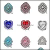 CAR DVR CLASPS HOOKS NOOSA GINGER Snap Smycken Rhinestone Heart Chunks Geometric 18mm Button Diy Armband Necklace Gift Drop Delivery Fin DHVU7