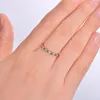 Кластерные кольца 0,12CT G-H SI1 Natural Diamond и Emerald 14K Rose Gold Обручальное обручальное обручение