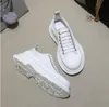 Platform canvas loafers unisex kleine witte schoenen ademen verhoogde echte lederen veter mode flats mannen leisu 7055