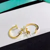 18k Gold Stud Earrings Designer Ear Luxury Brand Women Rose Plated 925 Silver Geometric Earring for Wedding Party Jewerlry Accessories
