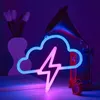 Neon LED -lampor Sign Moon Lightning Cloud Neon Light Rainbow Planet Neon Signs For Room Home Decor