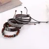 Charm Bracelets Luxury Jewelry Hand-woven Bracelet Cowhide Camera Men&#39;s Can Be Pulled Ethnic Retro Style Multi-layer Suit Wholesale