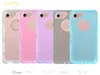 TPU PC Clear Mobile Phone Cases pour iphone 6 7 8 Plus Soft TPU Hard PC Back Cover