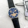 패션 럭셔리 남성 시계 기계 자동 운동 달 상 디자이너 손목 시계 최고의 브랜드 진짜 가죽 스트랩 시계 아버지의 날 생일 선물