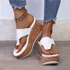 Sandalen vrouwen zomer slippers schoenen vrouwelijk wig platform sandaal 2022 dames 75 cm dikke bodem casual slippers schoen zwart roze schoenen z0224