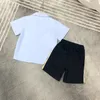 Conjunto de camisa de pólo infantil, designer de impressão de camisa dos meninos garotas roupas de verão conjuntos de camisa casual camisas azuis roupas de roupa de roupa curta 4049422