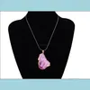 car dvr Pendant Necklaces Irregar Druzy Teardrop Gold Plated Hollow Agate Edged Necklace Hearling Pendants For Women And Men Drop Delivery Je Dhevt