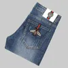 Jeans da uomo firmati Chao marca jeans ricamati ape piccola casual slim fit piedi piccoli elastico autunno e inverno pantaloni lunghi da uomo VTRL