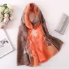 Scarves Women Simulation Silk Cut Flower Scarf Girls Embroidery Wild Sunscreen Shawl Adult Long Embroidered Lace Scarfs