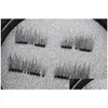 Falsos cidadãos 3D Bantaria natural magnética dupla sem cola reutilizável cílios de olho falsos Extensão Ferramenta de maquiagem artesanal Drop entrega cura dh7fk