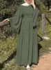 Vêtements ethniques Ramadan Robe musulmane Khimar Hijab Abaya Flare Sleeve Islam Abayas pour femmes Dubai Kaftan Robes Robe Jilbab 5XL 230227