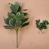 Decorative Flowers 33cm Artificial Plants Branch Small Fake Codiaeum Leaves Real Touch Tree Leafs Faux Tropical For Home Garden Office Decor