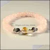 CAR DVR BEADED STRANNS MENS OCH WOMENS NATURT STONE BRACLATE 12st Pärlor Fashion Cuff Drop Delivery Smycken Armband Dhouo