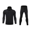 Gymkläder 2023 Men Tracksuit Långärmad fotbollsjacka Polyester Sports Running Duits Jogging Training Outdoor Sport Pants