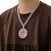 Catene ghiacciate con 12 collana di oroscopo animale per le donne Regalo di gioielli con zirconi cubici dello zodiaco hiphop cinese simbolo fortunato