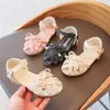 Sandalen Kinder Sandale Mädchen Kinder Sommer Neue Heiße Prinzessin Süße Weiche Lederschuhe Z0225