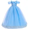 Girl's Dresses Cinderella Dress for Girls Kids Princess Cosplay Party Fancy Clothes Halloween Custome Birthday Gift Party Dress Ball Gown W0224