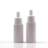 Flacone contagocce per essenza di siero in PET da 20 ml/30 ml soluzione madre in plastica bianca flaconi cilindrici di gel di silice confezione cosmetica