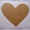 Confezione Regalo 9x7.8cm - Adesivo Cuore Kraft Marrone Naturale Extra Large Personalizzabile