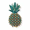 Broches Doux Alliage Strass Plante Fruit Ananas Pour Femmes Costume Pull Veste Col Bouton De Manchette Accessoires