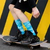Herensokken Nieuwe Fashion Tiedye Alien Men and Women Socks Katoen kleurrijke sterrenhemel Harajuku -ster Hiphop Skateboard Happy Funny Sockings Z0227