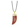 CAR DVR Pendant Neckor Vintage Quartz Crystal Necklace For Women Gold Chain Natural Stone Amethyst Pendants smycken Drop Delivery Dhhuy