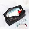 Sacs de rangement clair noir sac de maquillage voyage Neceser toilette cosmétique organisateur sac pochette ensemble femmes maille petit grand sac de maquillage transparent Y2302