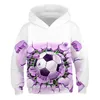 Hoodies Sweatshirts Winter Kids Round Devel Pocket Sweater Sweater Sweater Pullover Boys 3D Print Tops Autumn Child Football Long Sleeve 230227