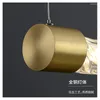 Pendant Lamps Postmodern Minimalist All-bronze Dining Room Chandelier Bar Counter Long Strip Lamp