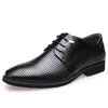 Kleidschuhe NPEZKGC Sommer Herbst Spitz Herren Kleid Schuhe Atmungsaktiv Schwarz Hochzeit Schuhe Formelle Anzug Büro Schuhe Mann Leder Schuhe R230227