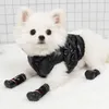 Dog Apparel 4Pcs/set Pet Shoes Waterproof Rain Snow Boots Non-slip Socks Feet Protector For Small Cats Dogs 2023