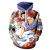 Męskie bluzy Najnowsze nadruk 3D anime piracki król pullover bluza prawo bitewne strój dresowy