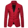 Abiti da uomo Blazer Uomo Sl-im Adatto a Blazer sociale Primavera Autunno Moda Solido Abito da sposa Giacca da uomo Casual Business Giacca da uomo Blazer Gentle 230227