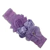 A296 NEW CHILDLELS LACE ELASTACTIS HAIR BAND BABY WORN WOOLEN LACE CHIFFON FLOWER HEADBAND HEADDRESS