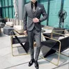 Erkekler Suits Blazers Butik 5xlsuit Yelek Pantolon Erkek Moda İş Beyefendisi Kendi Kendini Kesinti Sıradan İngiliz Tarzı Üç Parça Takım 230227