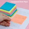 Notes 500 Sheets Paper DIY Waterproof PET Transparent Student Memo Self Adhesive Memorandum book Scrapbook Office 230225