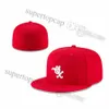 2023 Męskie baseball pełne zamknięte czapki Summer granatowy liter kość mężczyzn Kobiety Czerwony kolor wszystkie 32 drużyny swobodne sporty Flat Hats Sox „Chicago Mix Colours