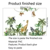 Autocollants muraux grande taille Jungle Animal Plam décor autocollant pour chambre d'enfants chambre papier auto-adhésif mural girafe zèbre singe décalcomanie 230227