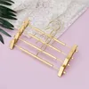 Hangers Racks 5/10pcs Trouser Hanger Aluminum alloy Metal Heavy Duty Pants Skirt Drying Rack Trousers Clips Wardrobe Storage Clothes Hangers 230227