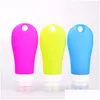 Cosmetic Organizer 38Ml 60Ml 90Ml Portable Sile Filling Bottle Travel Men Women Shampoo Bath Tourism Cosmetics Silica Gel Pocket Dro Dhnex