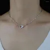 Ketens groothandel punk dikke linkketen met CZ verharde kreeft gesp puur 925 sterling zilveren choker ketting