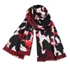 Foulards hiver léopard écharpe femmes longues grandes glands chauds coton femme châle maigre automne Animal imprimé Leopardo Cape