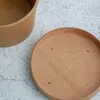 Kraft Paper Food Cup Kubek jednorazowy zupa z pokrywkami lodowe kubki na lody zupowe