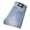 Men's Jeans Spring Summer Thin Slim Fit European American High-end Brand Small Straight Double F Pants Q9536-2