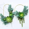 Dekorativa blommor konstgjorda grönska stjälkar simulering eukalyptus spetsiga bladstickar bröllop semester diy blommor arrangemang dekoration