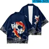 Abbigliamento etnico Casual Plus Size 4XL Cardigan giapponese Uomo e donna Kimono Yukata Haori Robe Samurai Cappotto con stampa in stile cinese