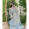 Casual Dresses 2023 Spring French Elegant Party Dress Women Long Sleeve Fairy Midi Evening Vintage Chic Design Niche Fashion