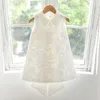 Flickans klänningar Flower Girl Elegant Princess Dress Barn Födelsedag Dop Party Wear Dresses For Kids Lace Bow Fracks Girl Boutique Dresses