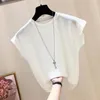 Dames T-shirts Elegante T-shirt met korte mouwen T-shirt Ice Silk Breien los urbane casual esthetische mooie vrouw blouse zomer kleding 2023