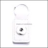 Car DVR Key Rings Square Pu Leather Keychn -keychain mewely 18mm butons snap bettons stair bag car bag snaps keyring drop drovious dhsi3